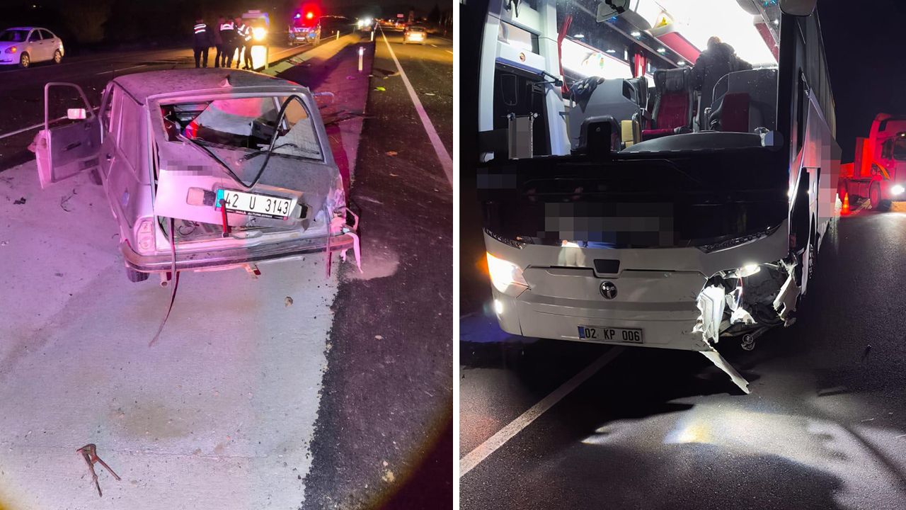 Kontrolden çıkan araç, karşı şeride uçtu! Feci kazada sürücü can verdi