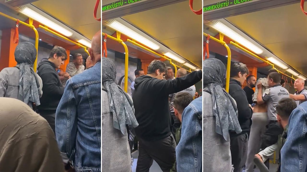 Metroda yolcular birbirine girdi! Sefer geçici olarak durduruldu