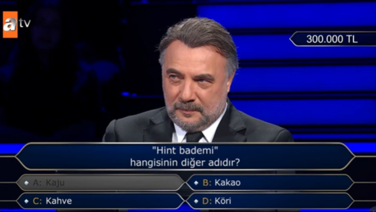 Hint bademi hangisinin diğer adı? Kim Milyoner Olmak İster’de 300 bin TL'lik sorunun cevabı