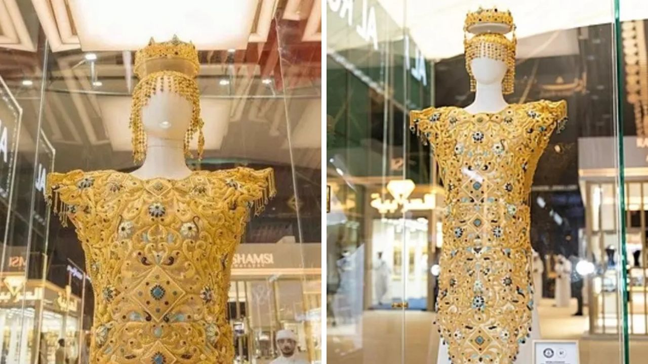 Dünyanın en pahalı elbisesi görücüye çıktı! Tam 10 kilo ağırlığında, fiyatı ise dudak uçuklatıyor