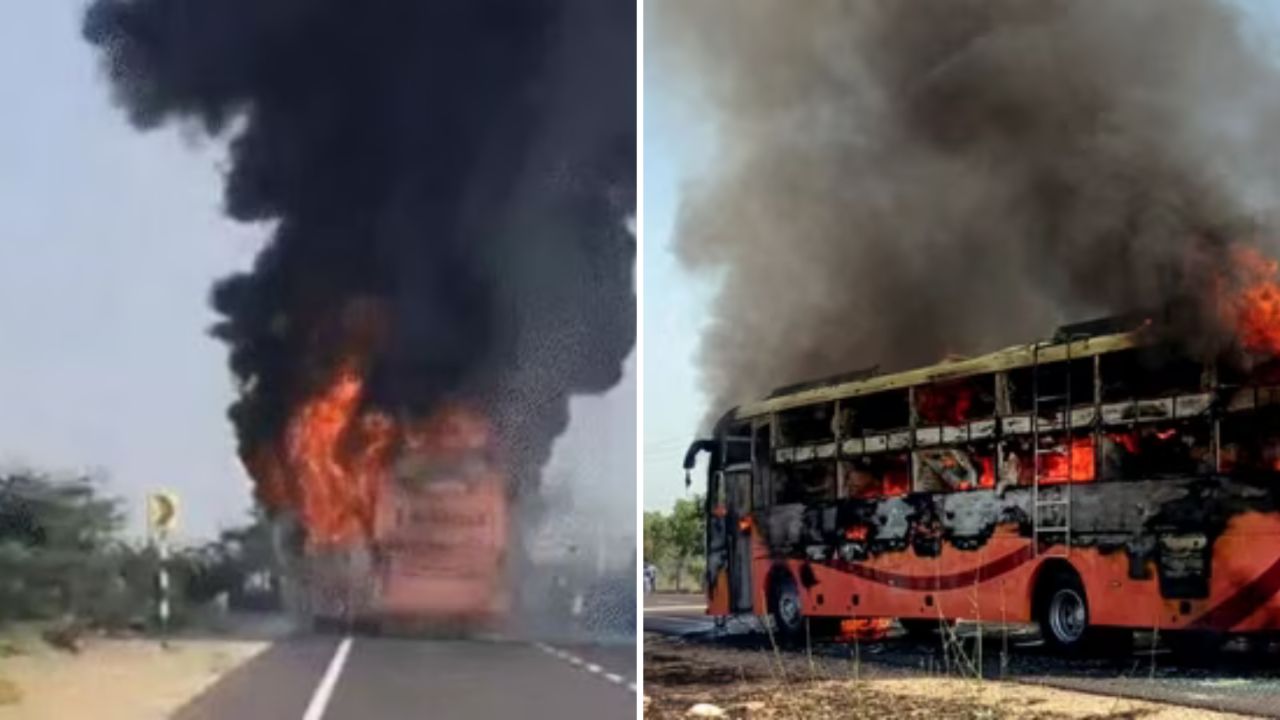 Hindistan'da feci otobüs yangını! 19 kişi hayatını kaybetti