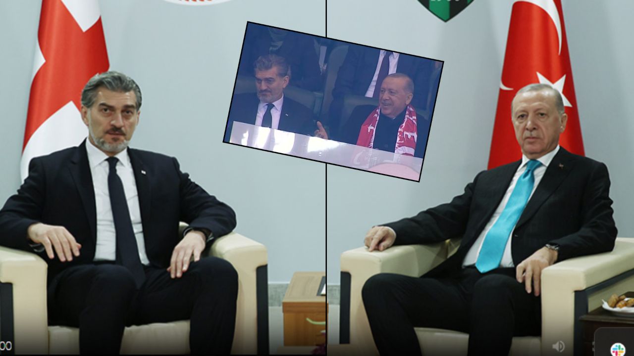 Cumhurbaşkanı Erdoğan, milli maç sonrası Gürcistan Cumhurbaşkanı ile görüştü