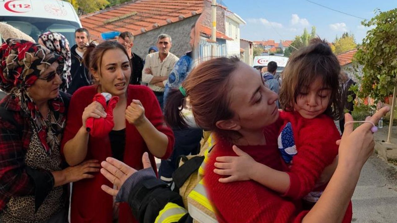 Kütahya'da yürekler ağza geldi! Anne iki çocuğunun hayatını böyle kurtardı