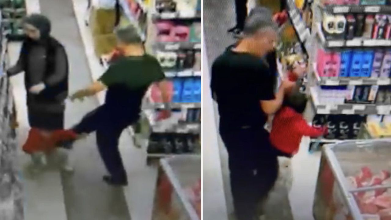 Market ortasında dehşet! 5 yaşındaki çocuğunu döven baba gözaltında