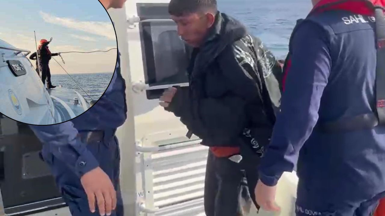Türkiye'den Yunanistan'a yüzmeye çalışırken yakalandı! Bitkin halde yardım istedi