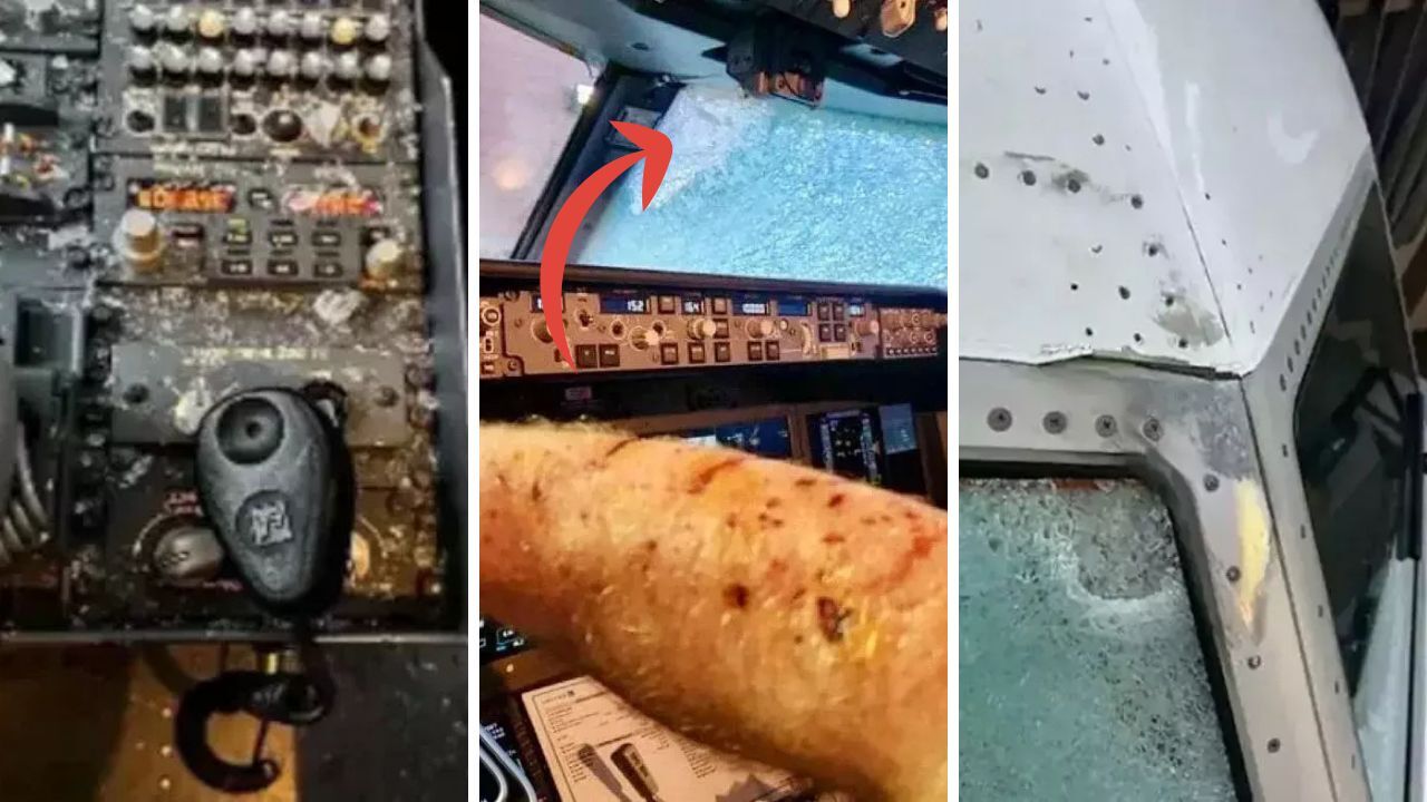 Havada korku dolu anlar! Uçağa meteor çarptı, pilot kanlar içinde kaldı