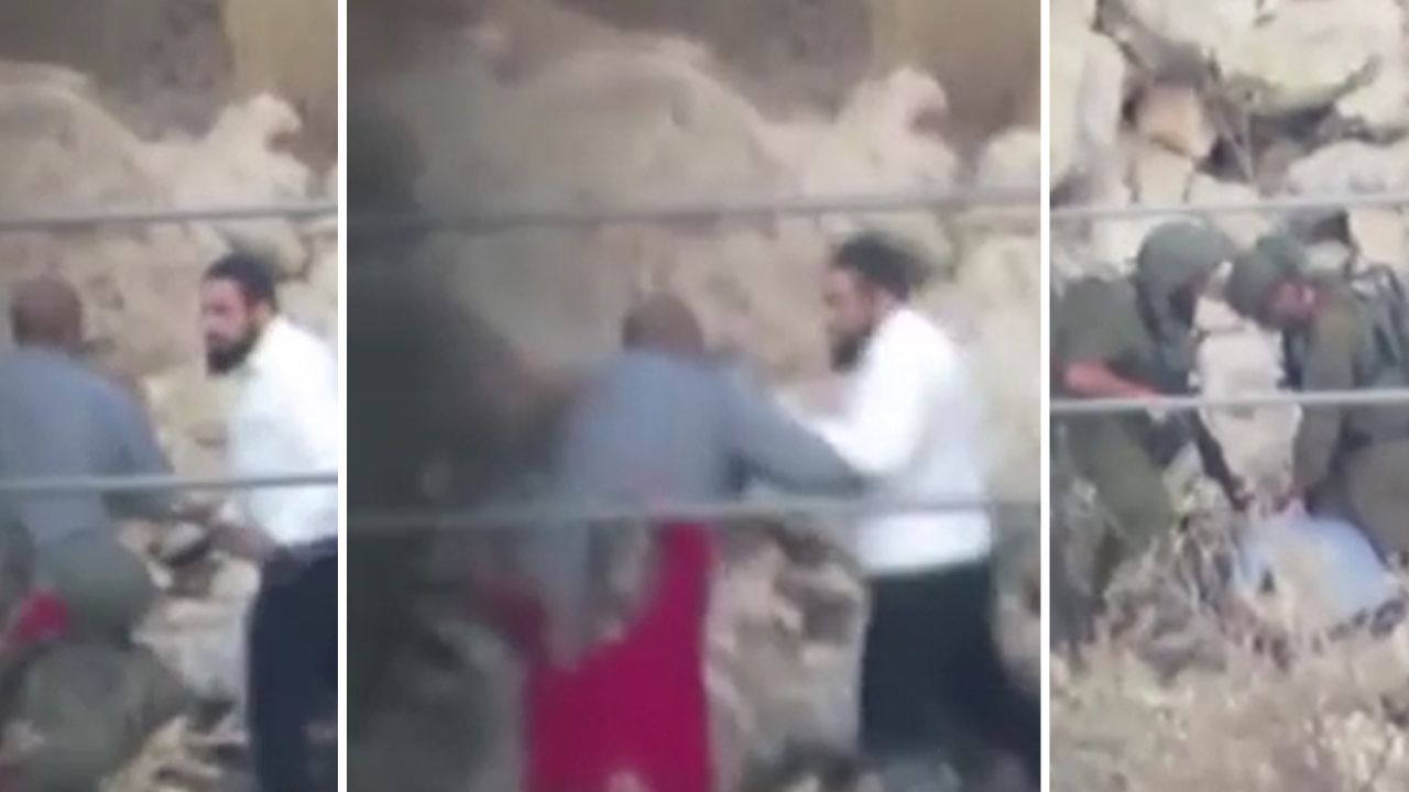 Zeytin hasadı yapan Filistinli çiftçiye acımasızca saldırdılar: İsrail askerleri ve yerleşimcilerin gaddarlığı kamerada!