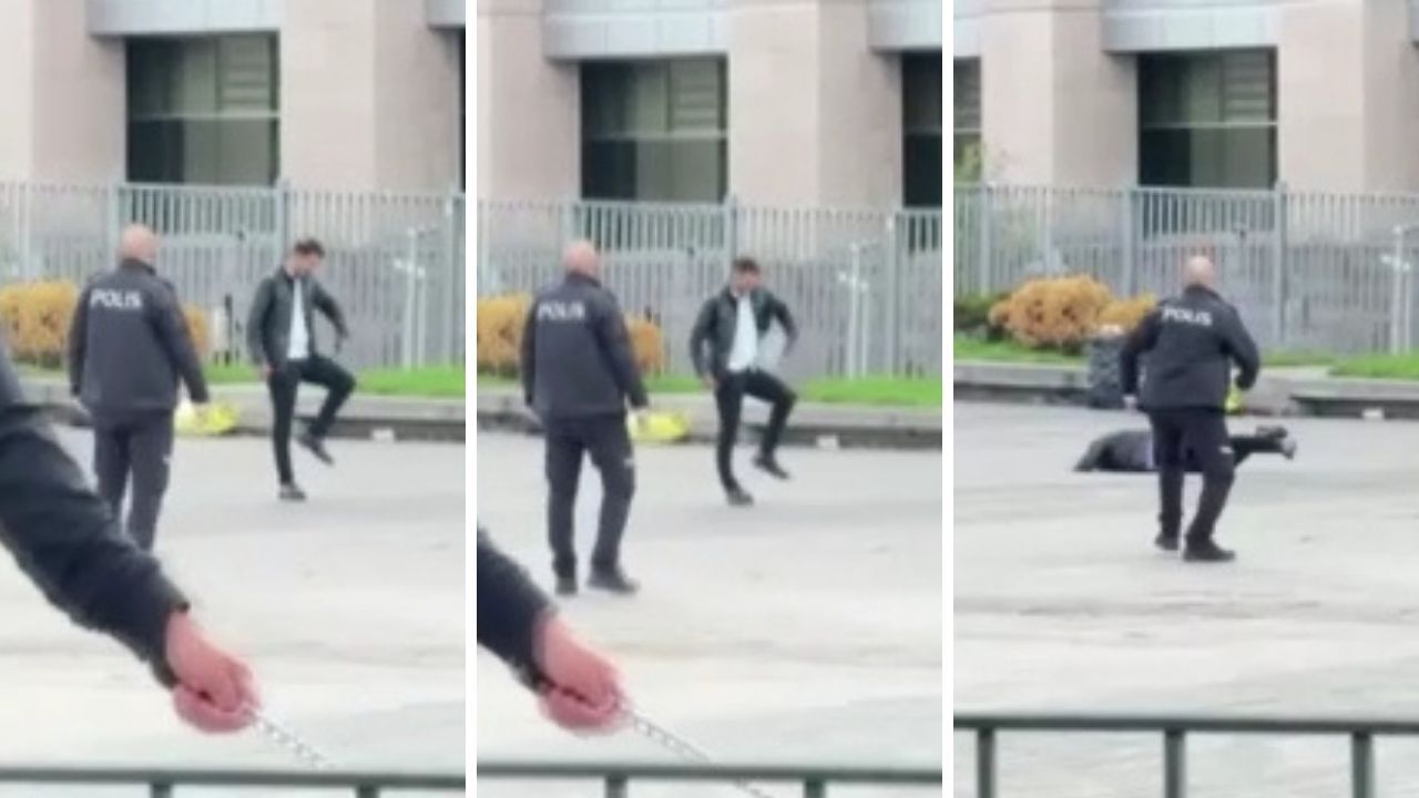 İstanbul Adalet Sarayı önünde hareketli anlar! Bir şahıs silahla kendini bacağından vurdu