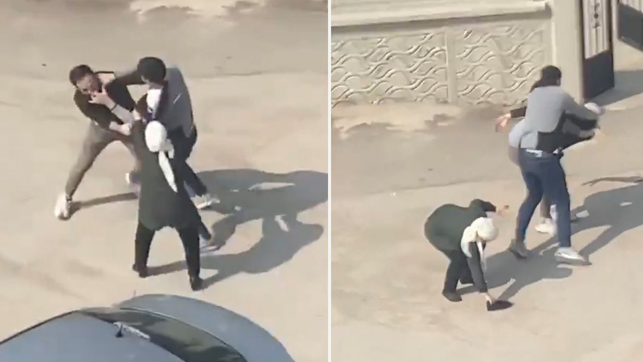 Yol tartışması kavgaya dönüştü! Sopalar, yumruklar ve terlikler havada uçuştu
