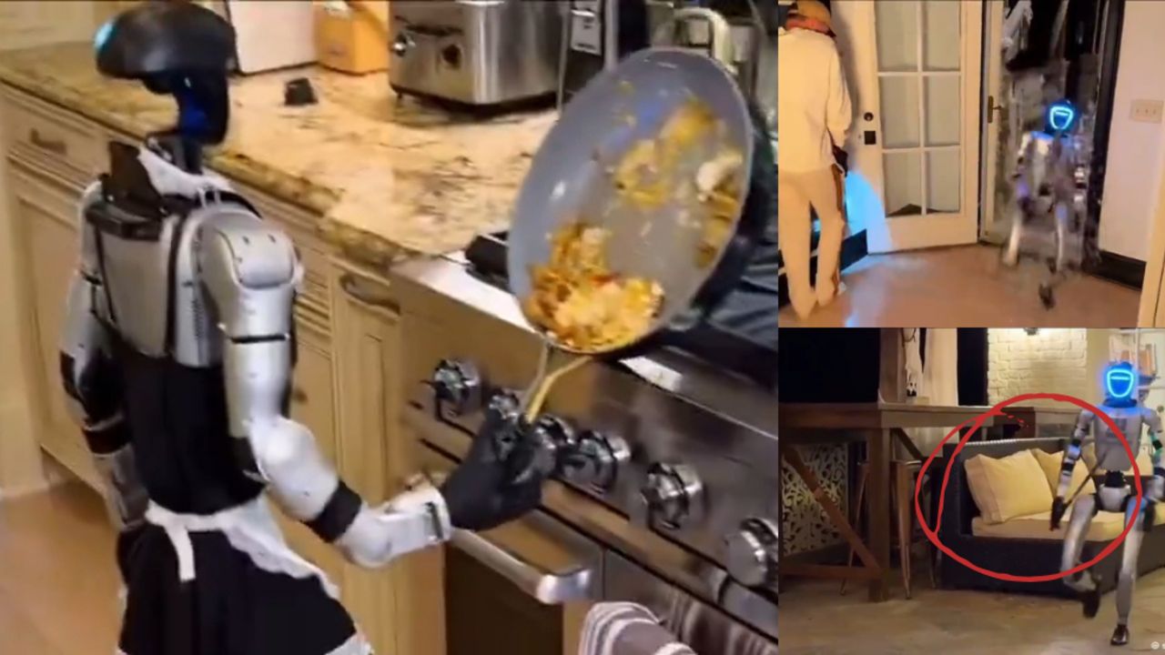 Bıçaklı robot çılgına döndü! Evi yerle bir etti