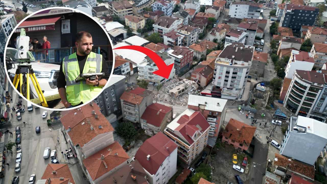 Gebze'de derin inceleme! Çöken binanın 300 metre çevresine dikkat çekildi