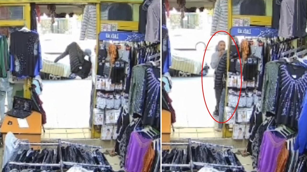 Mankenin üzerindekini alıp gitti! Rahatlığı pes dedirtti