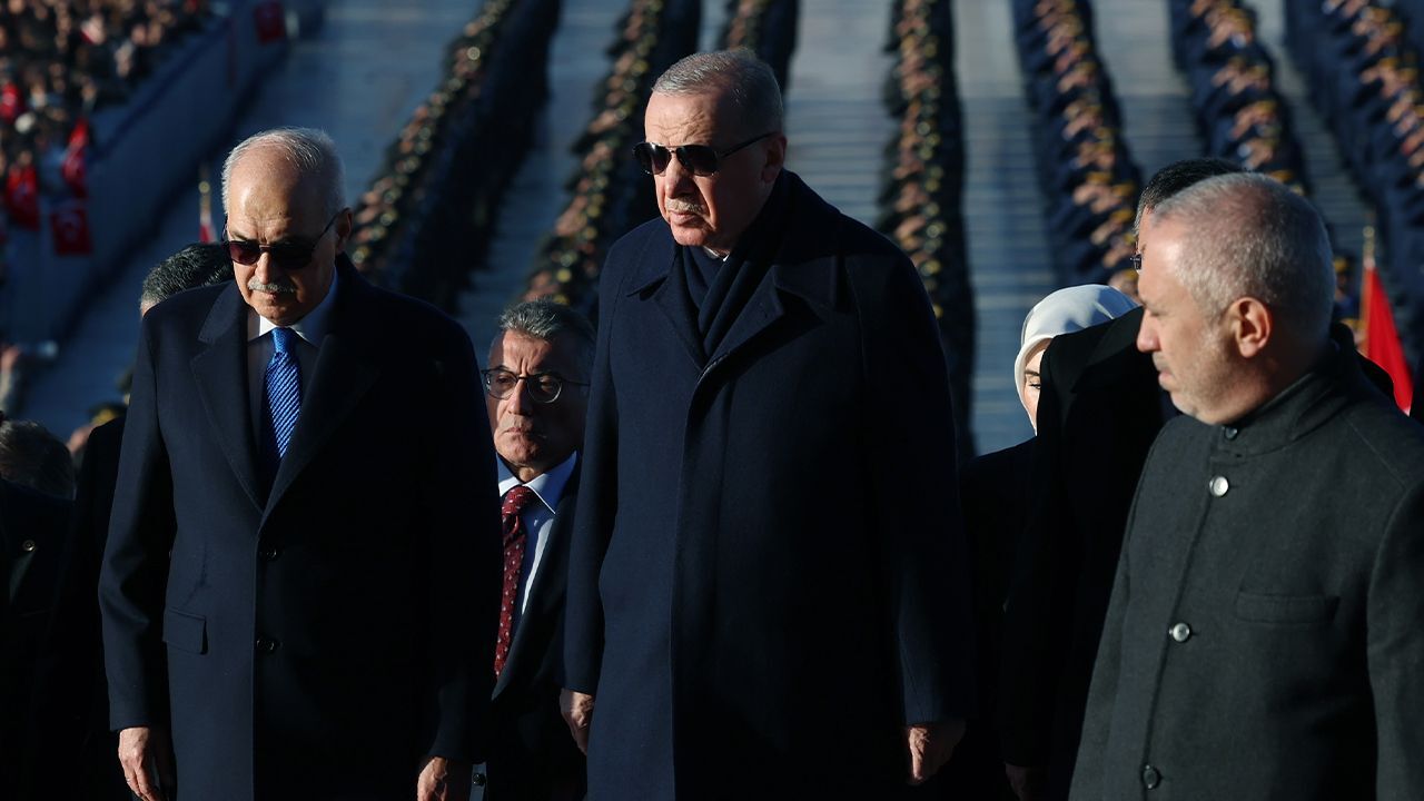 Cumhurbaşkanı Erdoğan ve devlet erkanı Anıtkabir