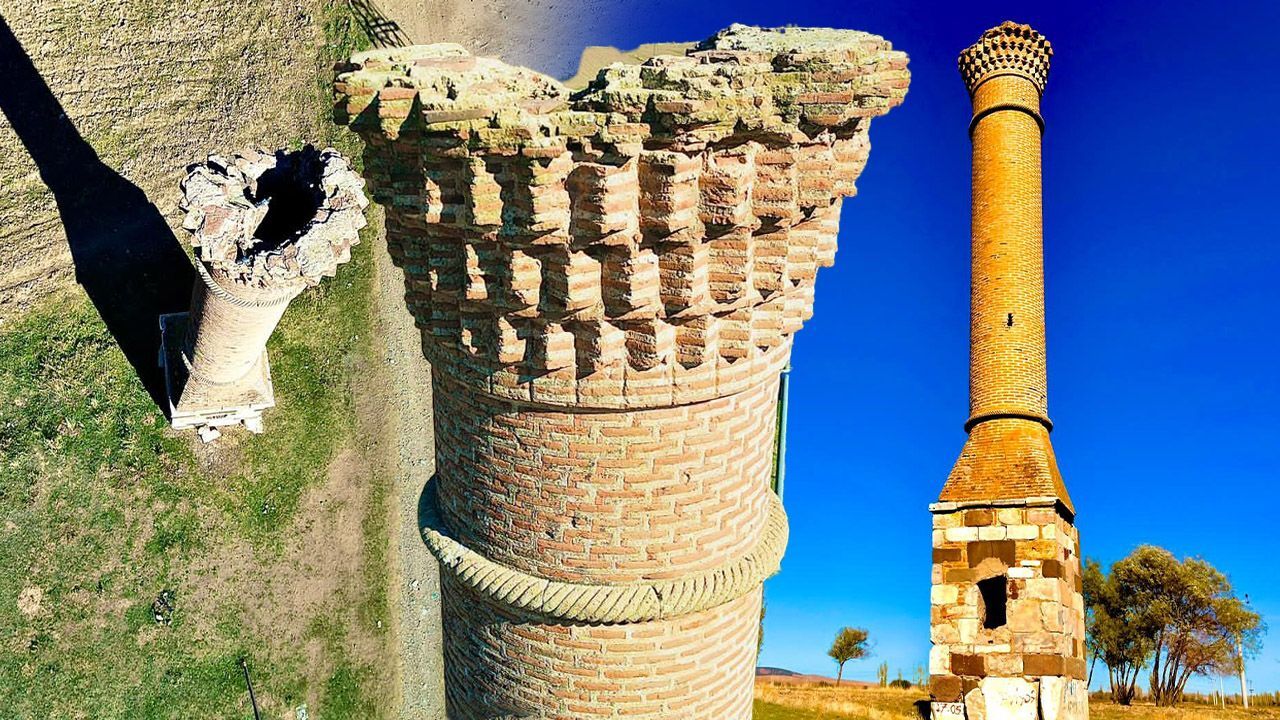 Mescid yandı, minaresi yıllardır ayakta! Akın akın gidiyorlar