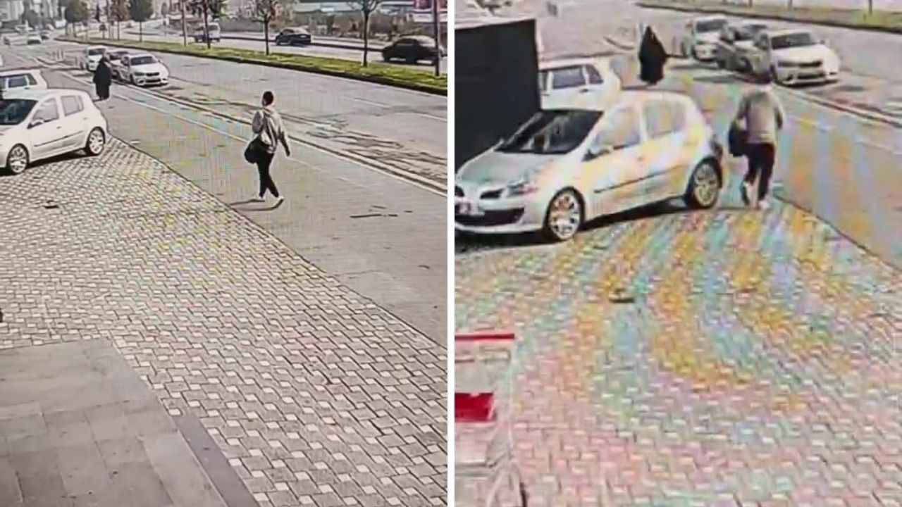 Sakarya'da akılalmaz görüntü! Park halindeki aracı durduk yere çizdi