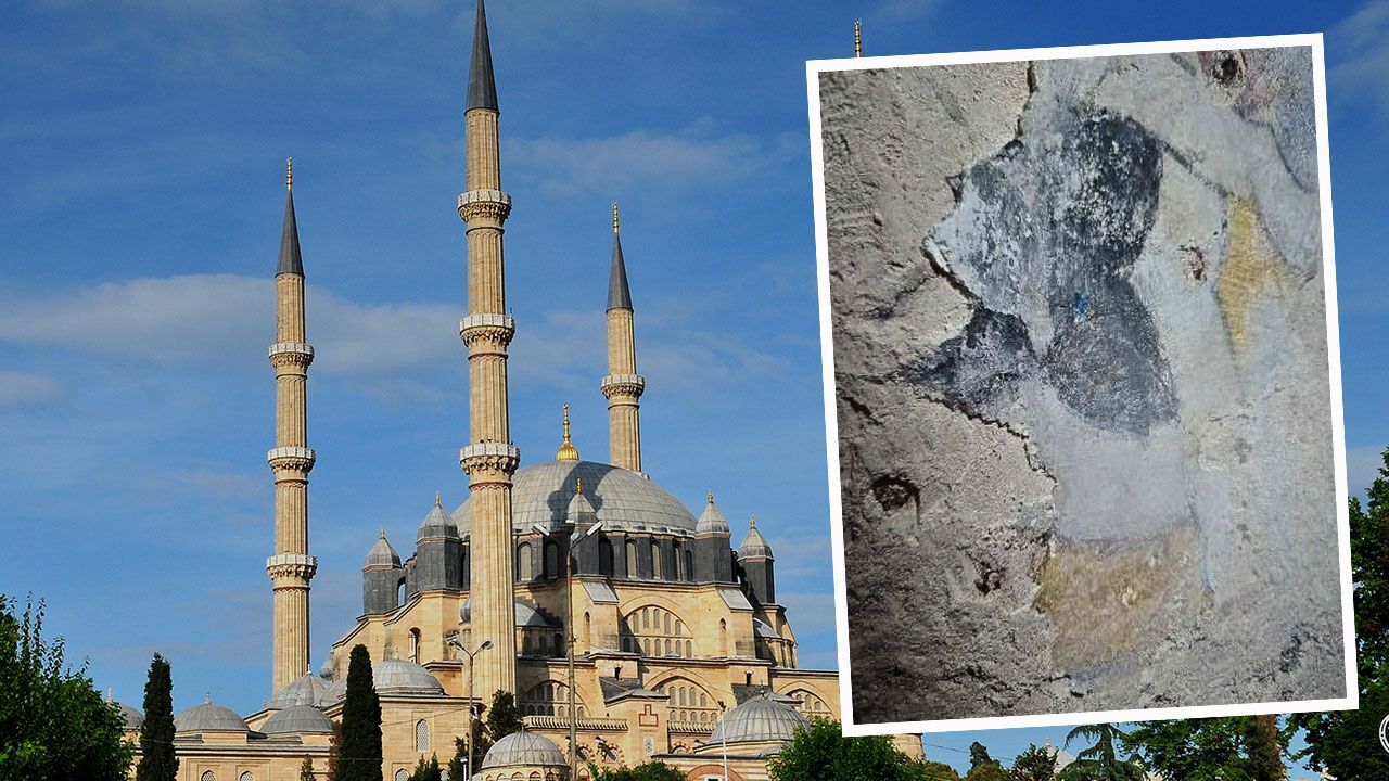 Selimiye Camii’nde Sinan devrinden katmanlar var! Kubbedeki orijinal desenlerin üzeri örtülü