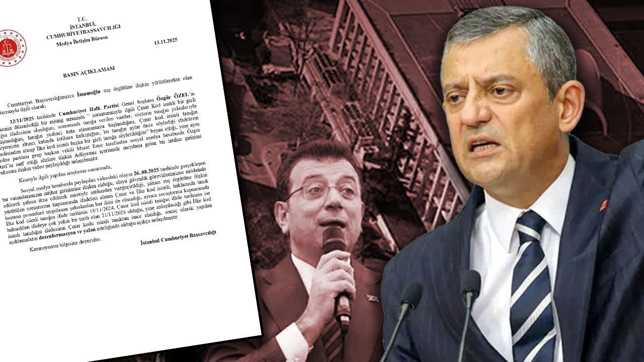 Başsavcılıktan Özgür Özel'e gizli tanık cevabı: Dezenformasyon ve yalan!