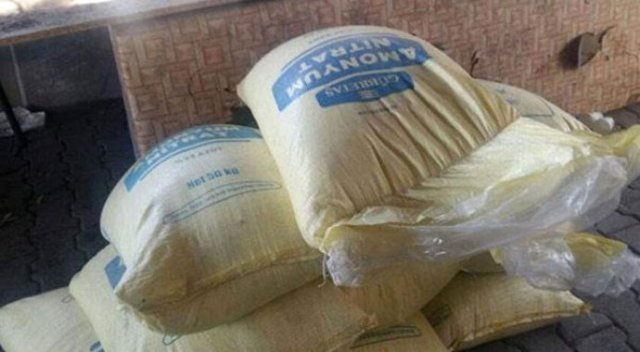 Diyarbakır'da 20 ton amonyum nitrat ele geçirildi görseli