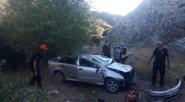 Araba şarampole uçtu: 1 polis öldü, 1 polis yaralandı görseli