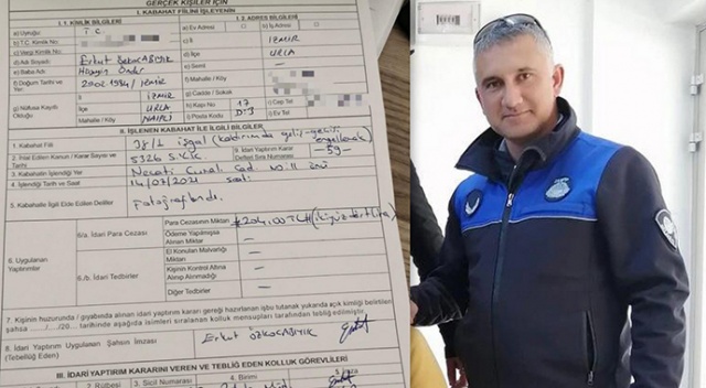 Zabıta memuru kendisine park cezası kesti görseli