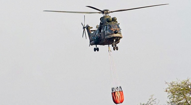 Yangın söndürme çalışmalarına Sikorsky de katıldı görseli