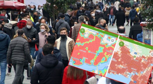 İstanbul Omicron varyantının etkisiyle kırmızıya büründü görseli