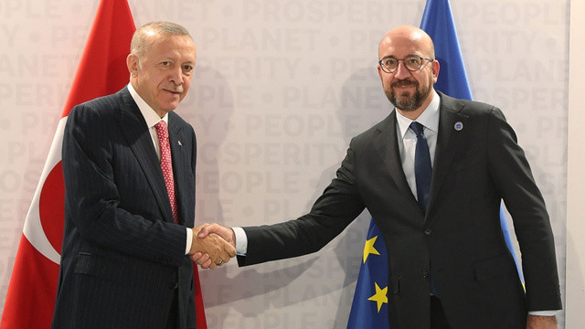Cumhurbaşkanı Erdoğan, AB Konseyi Başkanı ile görüştü görseli