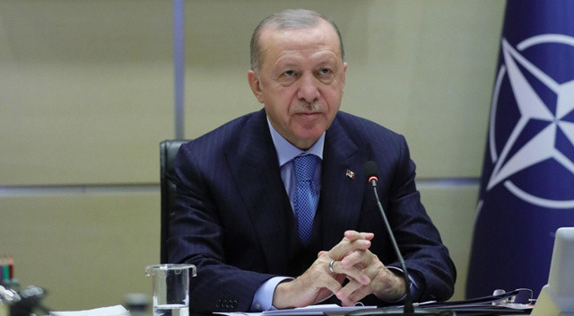 Cumhurbaşkanı Erdoğan, NATO Zirvesi'ne katılacak görseli