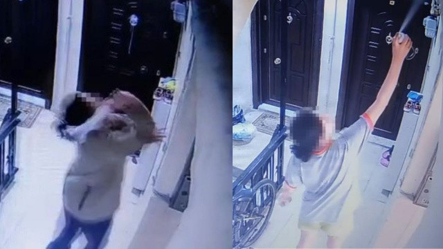 Komşularının kabusu olan  'sprey boyalı' kadın apartmanda huzur bırakmadı görseli