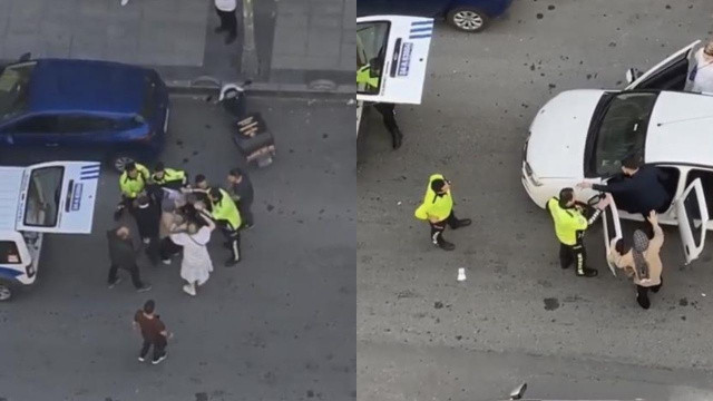 Ceza kesilince çılgına döndü, polisi tehdit etti: Teke tek çıkalım görseli
