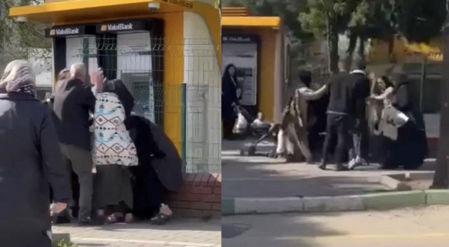 Dilencilerin tekme tokatlı yer kavgası kamerada görseli