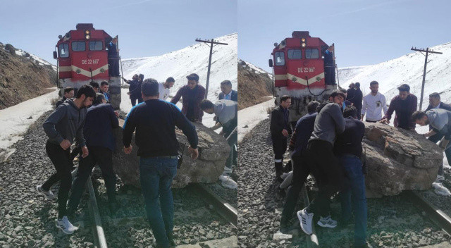 Doğu Ekspresine kaya engeli: Olası bir facia önlendi görseli