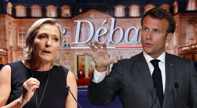Fransa'da seçim öncesi gerilim: Macron ve Le Pen karşı karşıya geldi görseli