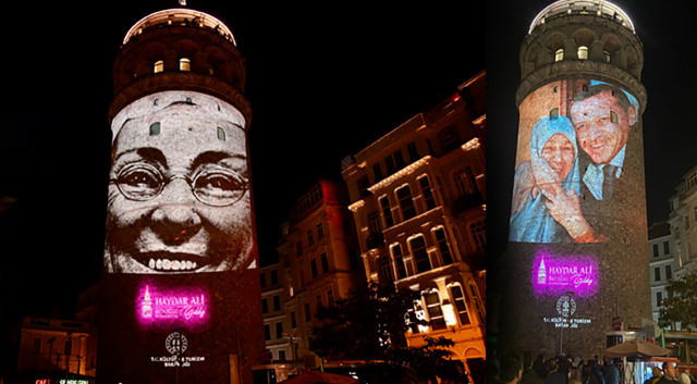 Galata Kulesi annelerin fotoğraflarıyla süslendi görseli