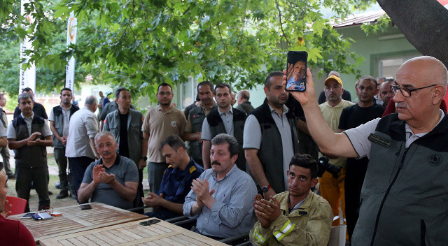 Cumhurbaşkanı Erdoğan'dan Marmaris'te yangına müdahale eden orman işçilerine teşekkür görseli