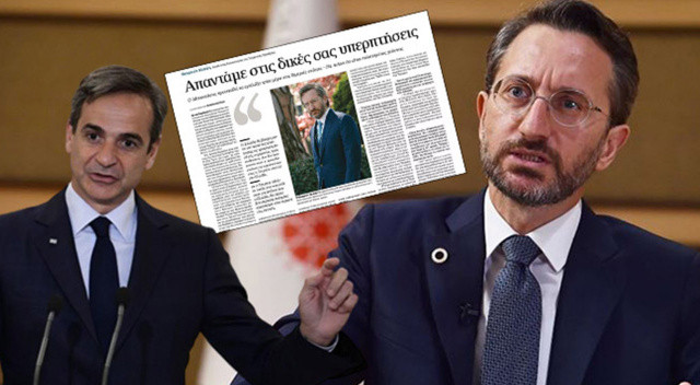 Fahrettin Altun Yunan basınına konuştu: Miçotakis'in kredisi bitti görseli