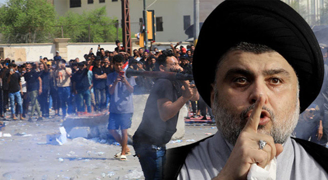 Irak'ta Şii lider Sadr destekçilerine çağrı yaptı: Bir saat içinde alandan çekilin görseli