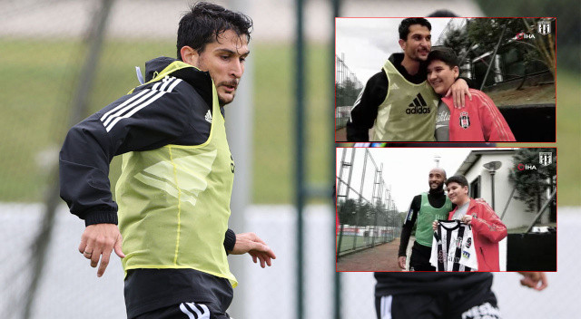 Hayali Beşiktaş kaptanı Necip Uysal'la tanışmaktı, Barış Altun İHA’nın haberi sonrası hayaline kavuştu görseli