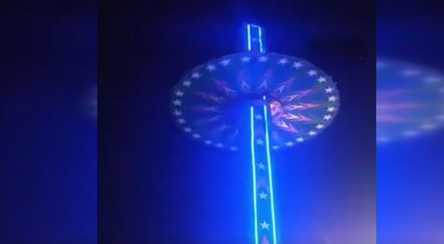 Lunaparktaki dönen salıncak düştü: 13 yaralı görseli