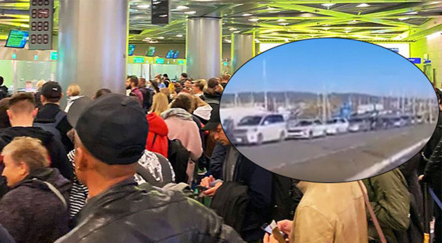 Rus erkekleri panikle kaçıyor: Havaalanı ve sınırlara akın ettiler görseli