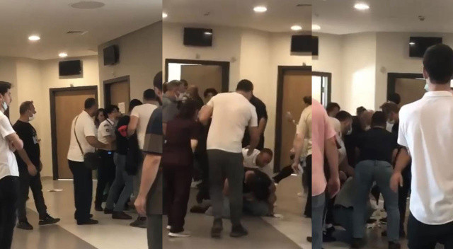 Utandıran görüntüler! Hastanede 'sıra' kavgası anbean kamerada görseli