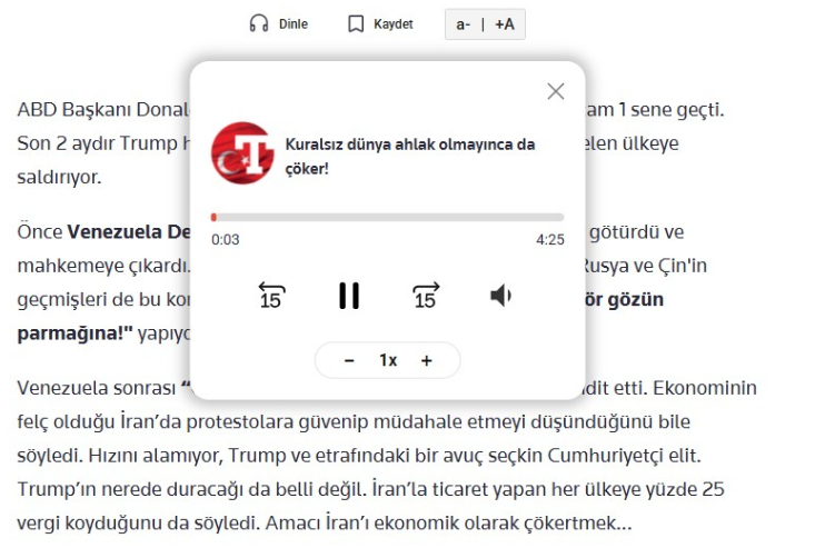 Haberleri Dinle